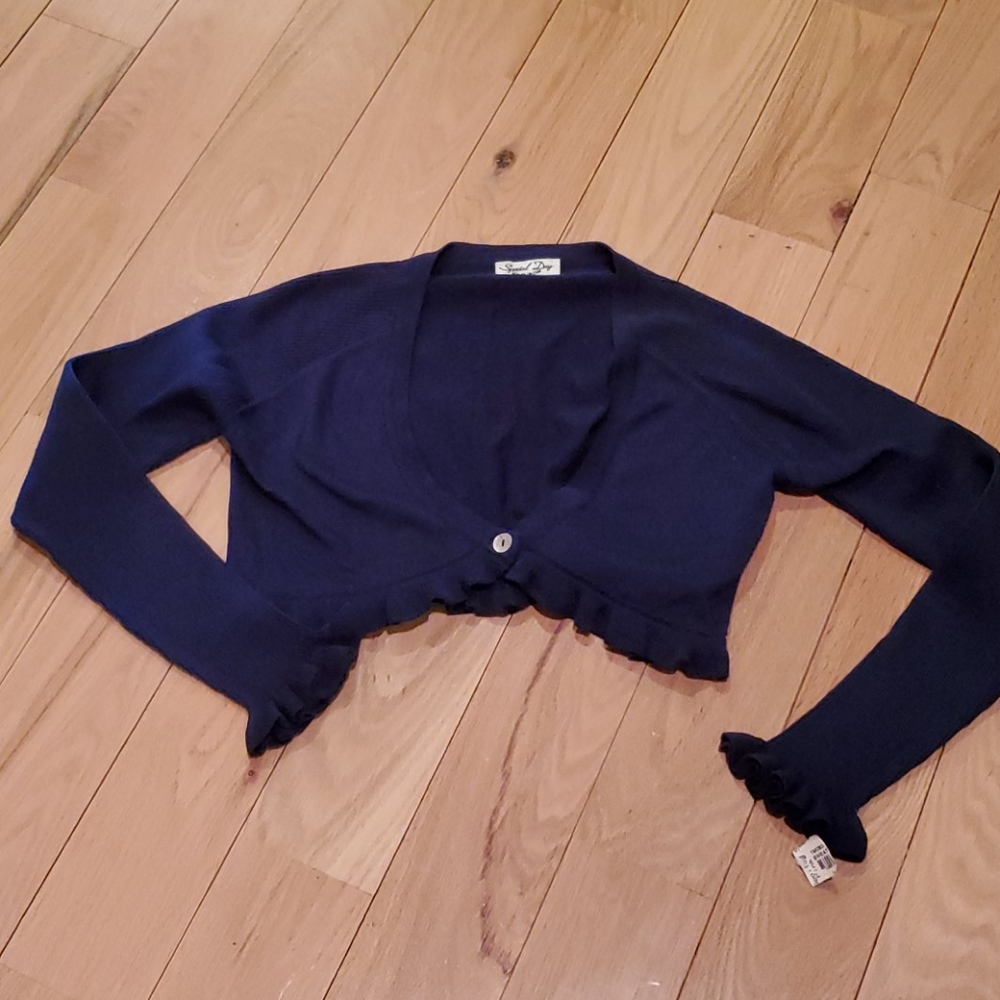 Navy Bolero Sweater - Special Day - Small - NWT